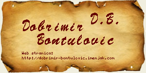 Dobrimir Bontulović vizit kartica
